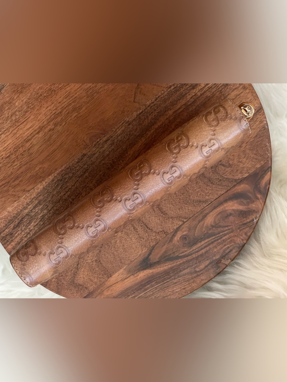 GUCCI  Guccissima Brown Leather Bamboo Tassel Zip Around Long Wallet w/box - Picture 6 of 11